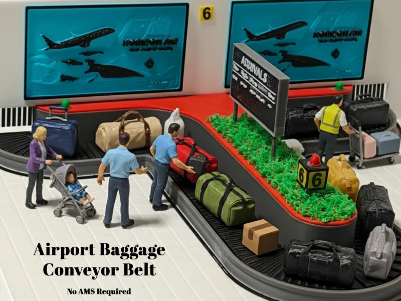 Airport Luggage Conveyor Belt Diorama
