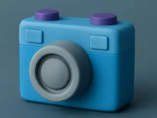 Retro camera figurine toy