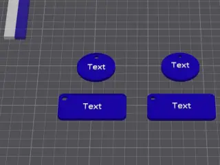 Keychains with adjustable text