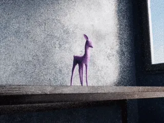 Marble Roe Deer - Elegant Natural Sculpture