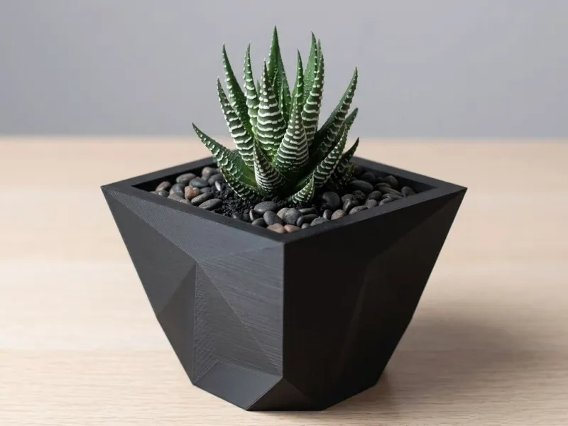 Geometrischer Sukkulenten-Pflanztopf | Low-Poly-Blumentopf