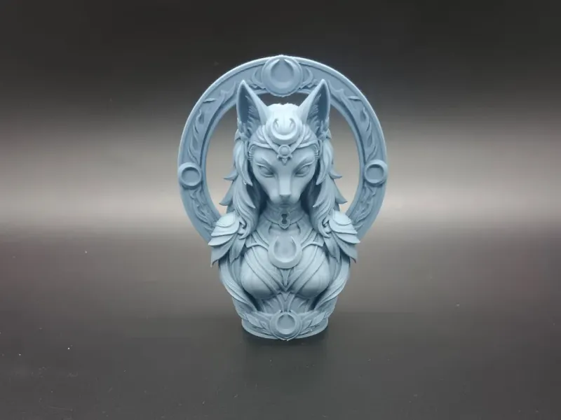 Egyptian Bastet Cat Goddess Moon Halo Bust