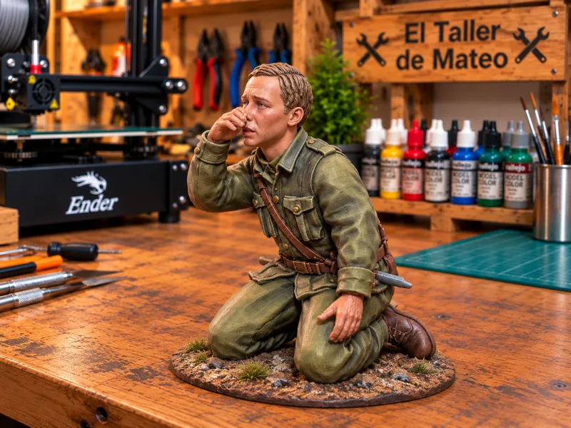 Weinender Soldat – El Taller de Mateo