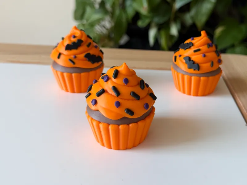 Cupcake de calabaza de Halloween