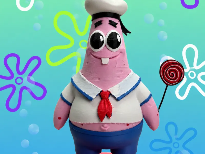 Smol patrick star with a popsicle meme