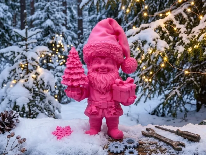 Christmas Gnome / Dwarf with a Christmas tree