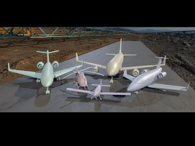 Printable Aircraft Toy Pack – 4 Planes + Helicopter