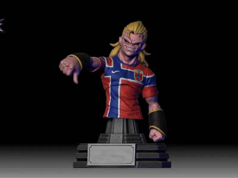 Haaland Majin Buu Meme Bust STL Funny Football 3D Print