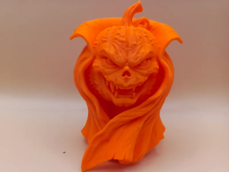 Buste de citrouille vampire