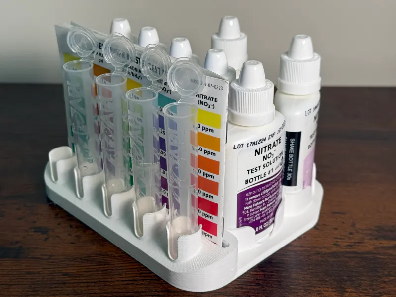 API Water Master Test Kit storage and organizer tray