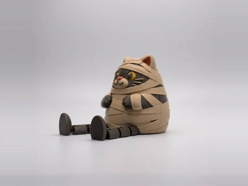 Mumya Kedi - Esnek Bacaklı Oturan Arkadaş, Çok Renkli AMS