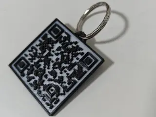 Rickroll QR code Keychain