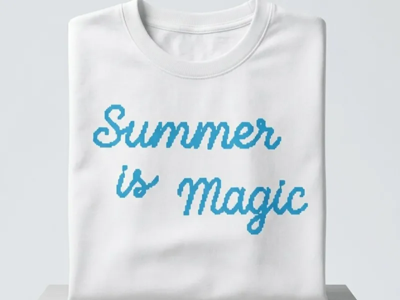 "Summer is Magic" Pixel-Art T-Shirt Patch (TPU)