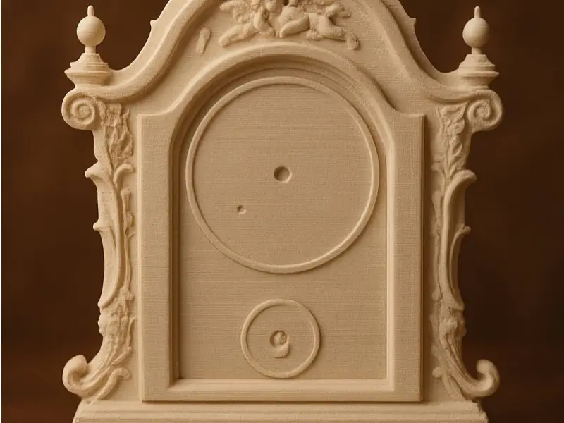 Un elaborato orologio da camino