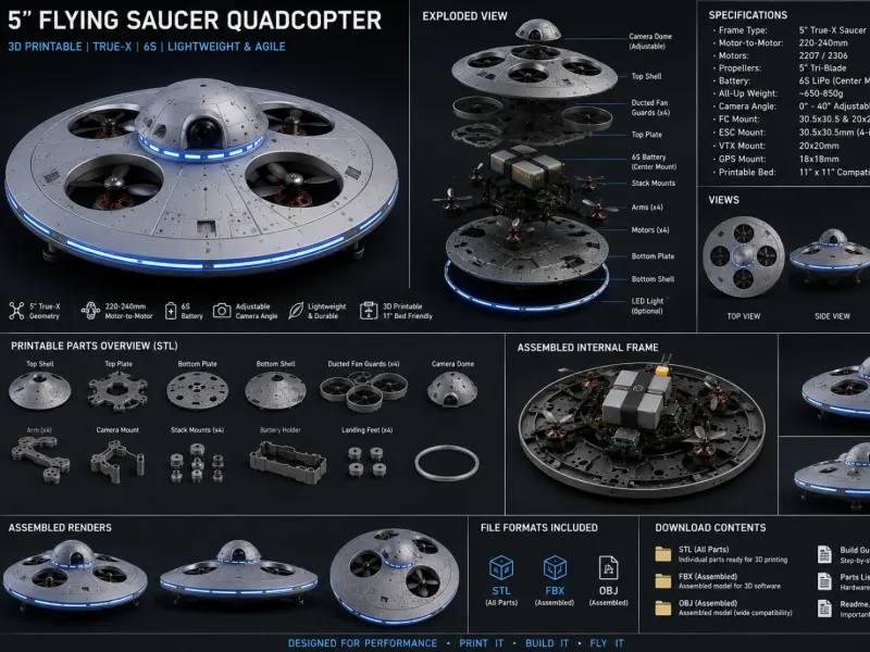 5” drone saucer