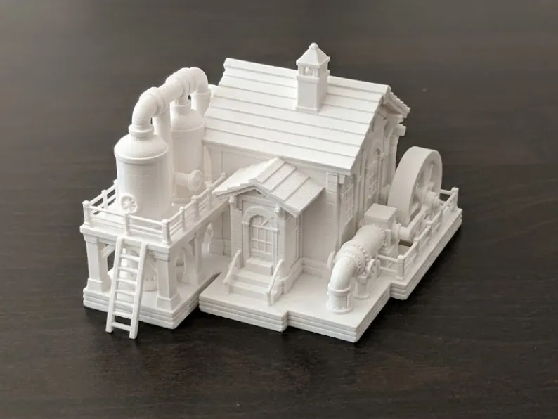 Steampunk Industrial Waterworks - Mechanical Pump House