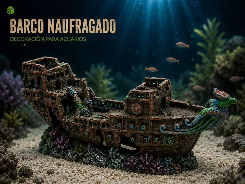Sunken Pirate Ship Aquarium Decoration
