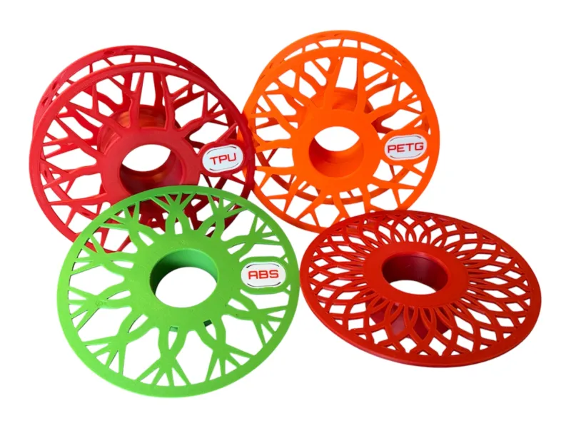 Snap-Tag Filament Spool System with Integrated Filament Clip