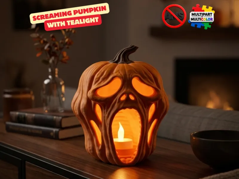 ティーライト付き叫ぶカボチャ 🎃😱