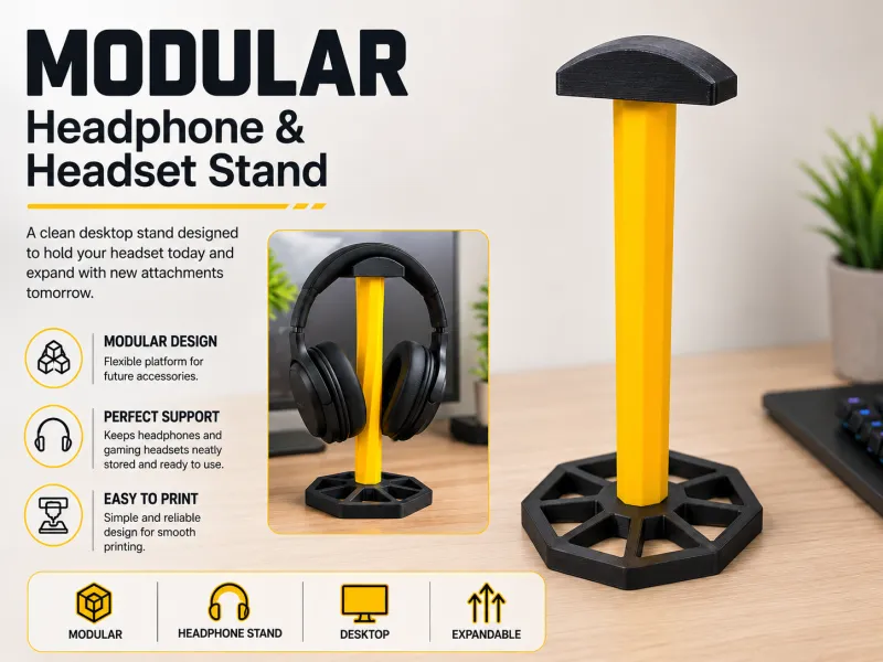 Supporto modulare per cuffie e auricolari
