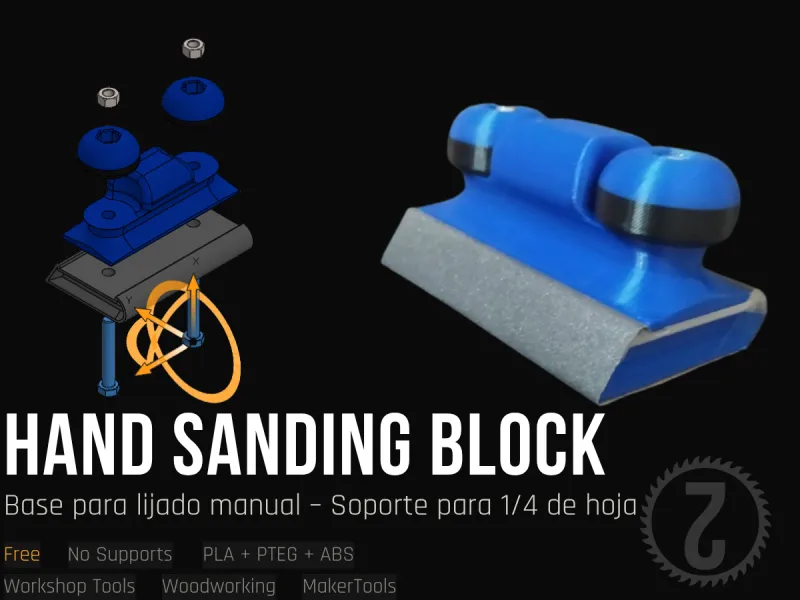 Hand schuurblok | Basis voor handschuurpapier