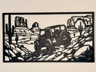 Wallart Jeep Wrangler single color