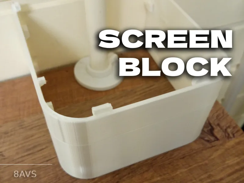 🧱 Modular Pipe Screen Block - Build Barriers of Any Height