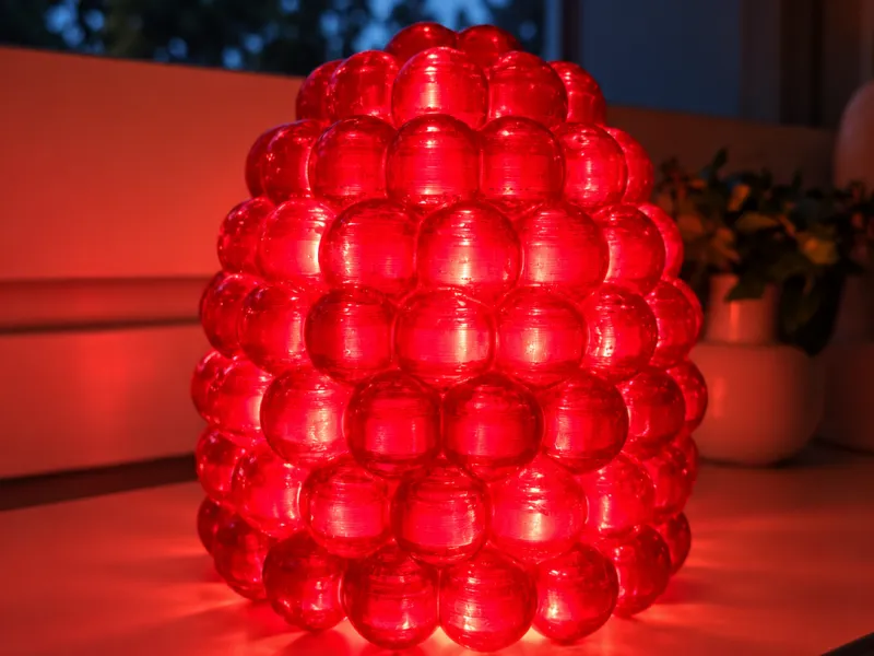 Luminária Noturna / Abajur de Framboesa