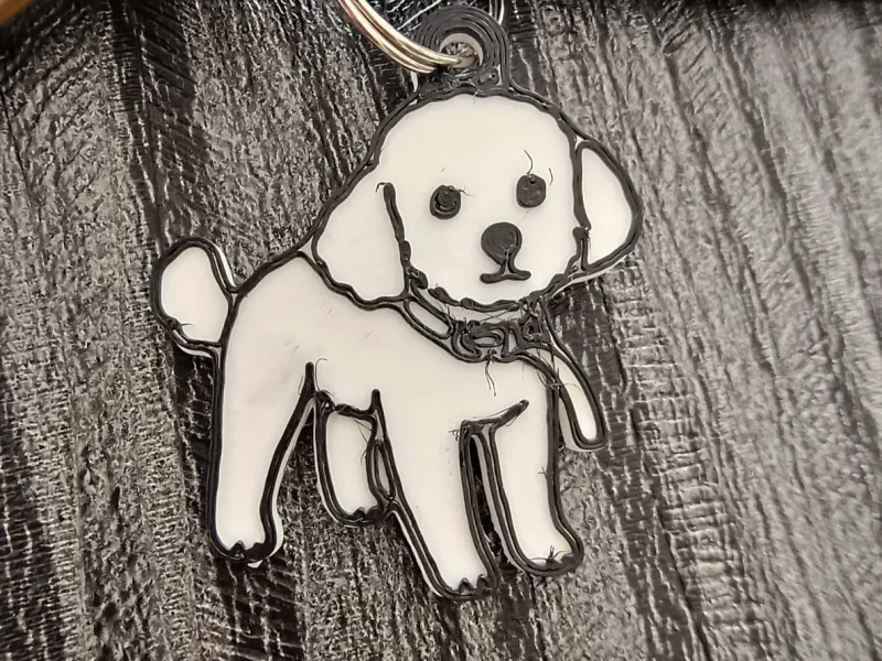 Cute Caniche keychain