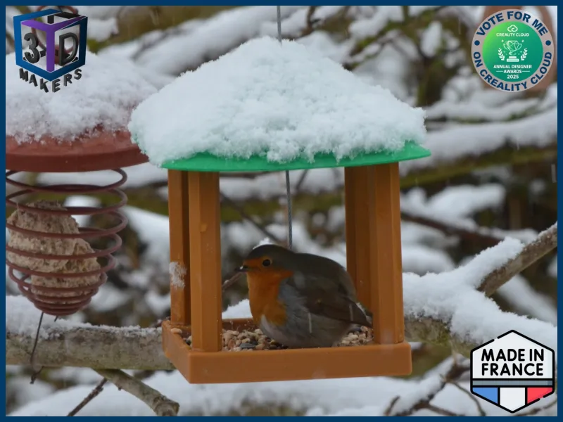 Hanging Bird Feeder – Modern Design, 3D Printed