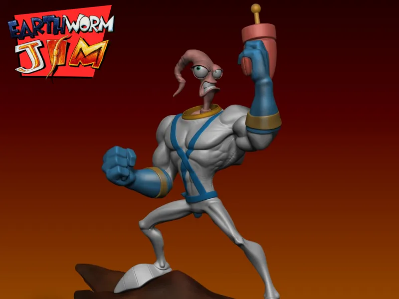 Earthworm Jim – 3D Printable Model