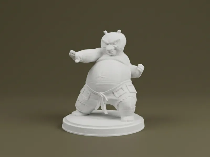 Po – Kung Fu Panda Fighting Stance 3D Model