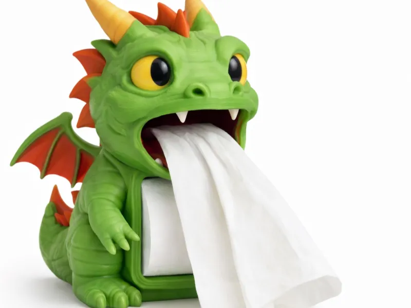 Dragon Tissue, Toilet paper Box Cover with Mouth Dispenser