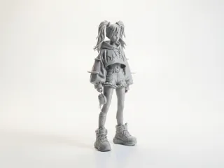 Gamer Girl Figurine Female Character 3D Printable