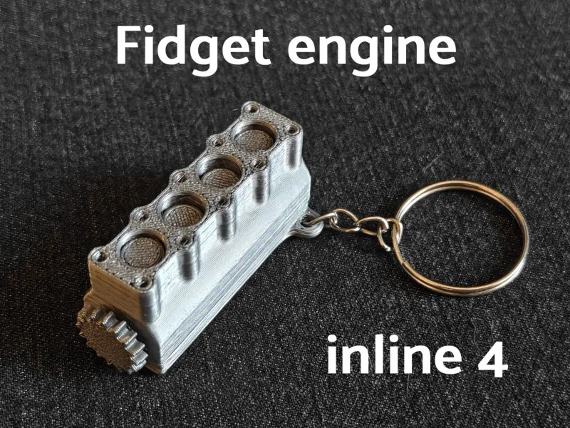 Fidget motor inline 4 sleutelhanger - zonder supports