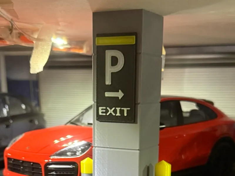 Parkhaus-P-EXIT-Schild | 1:18 Maßstab Diorama