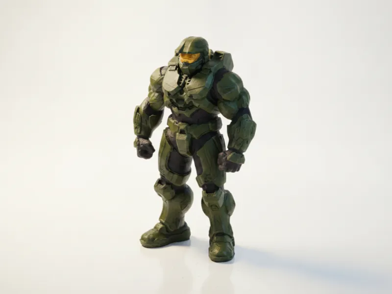 Buff Master Chief Figurine Gaming Collectible 3D Printable