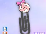 Paperclip volleyball with a bow - bookmark-0
