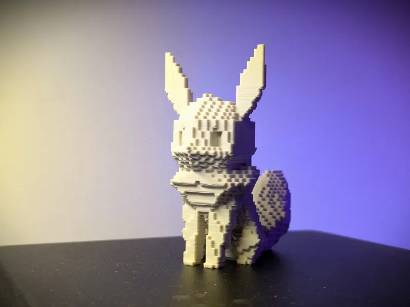 Figura de Pixel Art Voxel Eevee