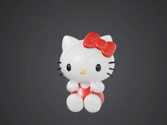 grazioso modello 3D di Hello Kitty