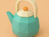 Low poly toy kettle-0