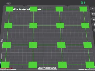 220mm x 220mm - 4x4 Grid - Bed Mesh Test - Single Layer