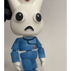 Flexi Animal hospital Head nurse 3D Model STL 3mf Multicolor