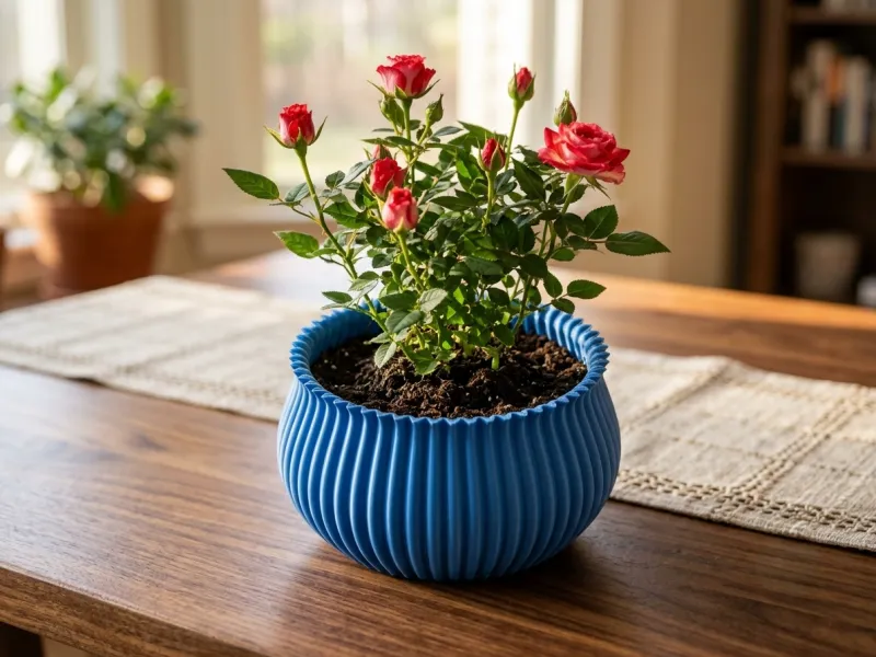 Modern Ribbed Planter / Pot modern design V3D ID-219