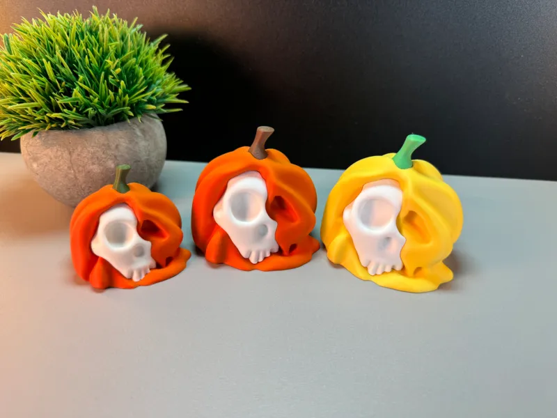 Melting Skull Pumpkin