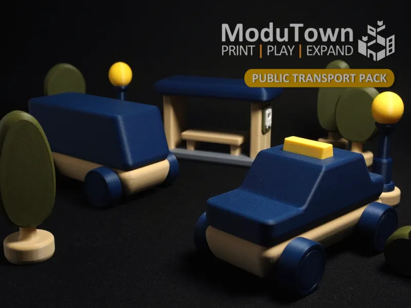 Public Transport Pack | ModuTown: Modular Toy Town