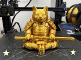 Samurai cat decoration-0