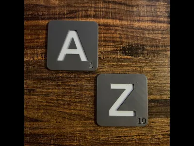 Scrabble Letter Tiles | 3D Printable Alphabet Tiles