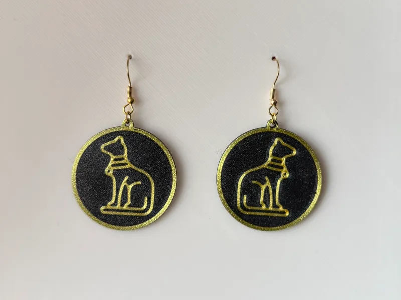 Egyptisch - Oorbellen Bastet-kat