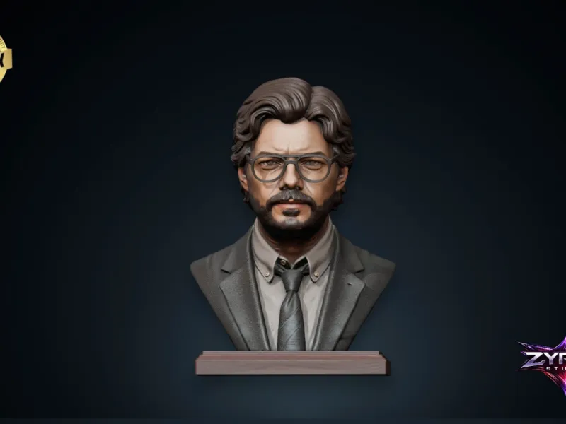 The Professor STL La Casa de Papel Bust Sculpture 3D Print